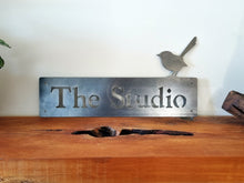 Load image into Gallery viewer, Corten Fairy Wren Property Sign
