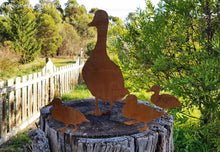 Load image into Gallery viewer, Family of Ducks Garden Art Stakes