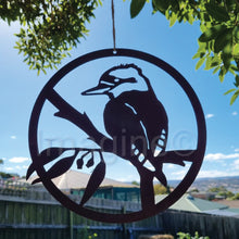 Load image into Gallery viewer, Hanging Corten Kookaburra Decoration