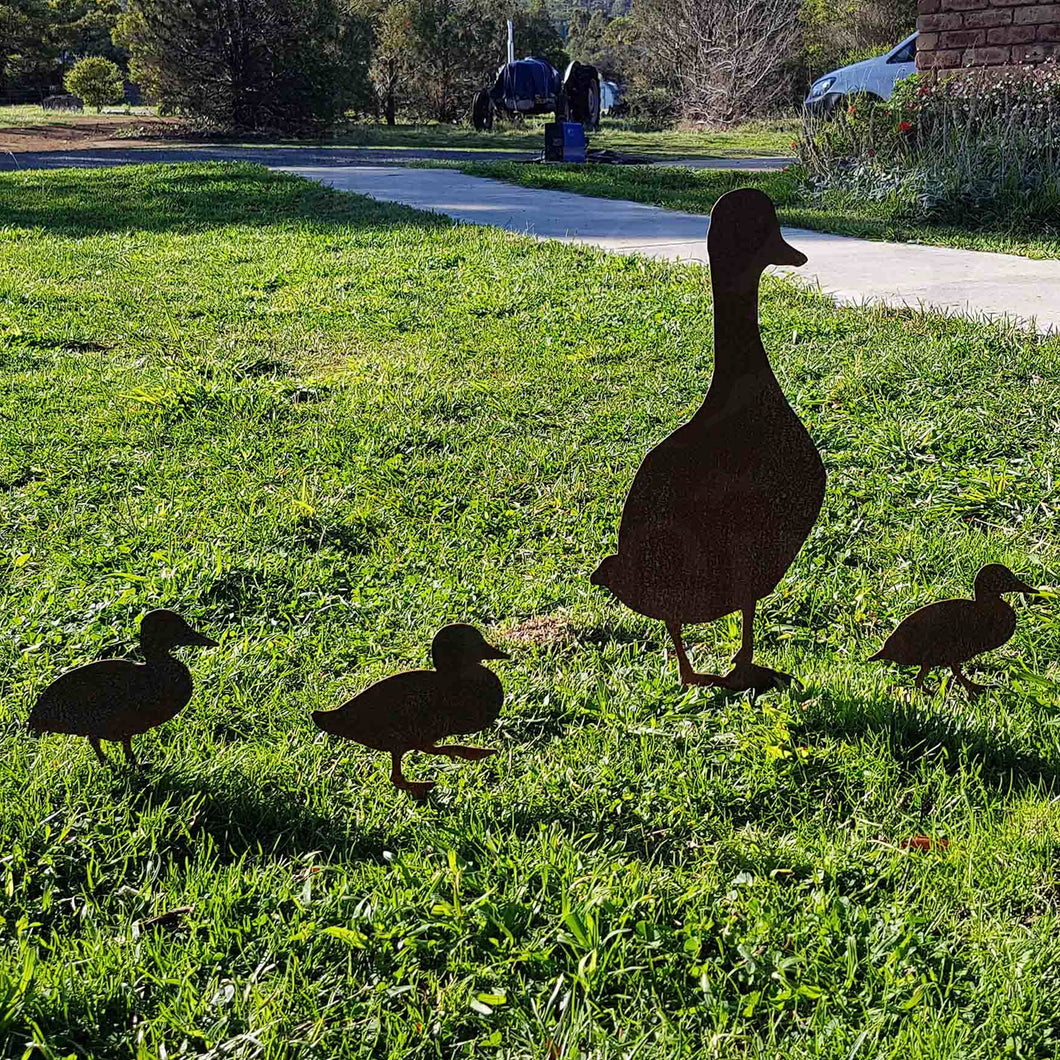 Family of Ducks Garden Art